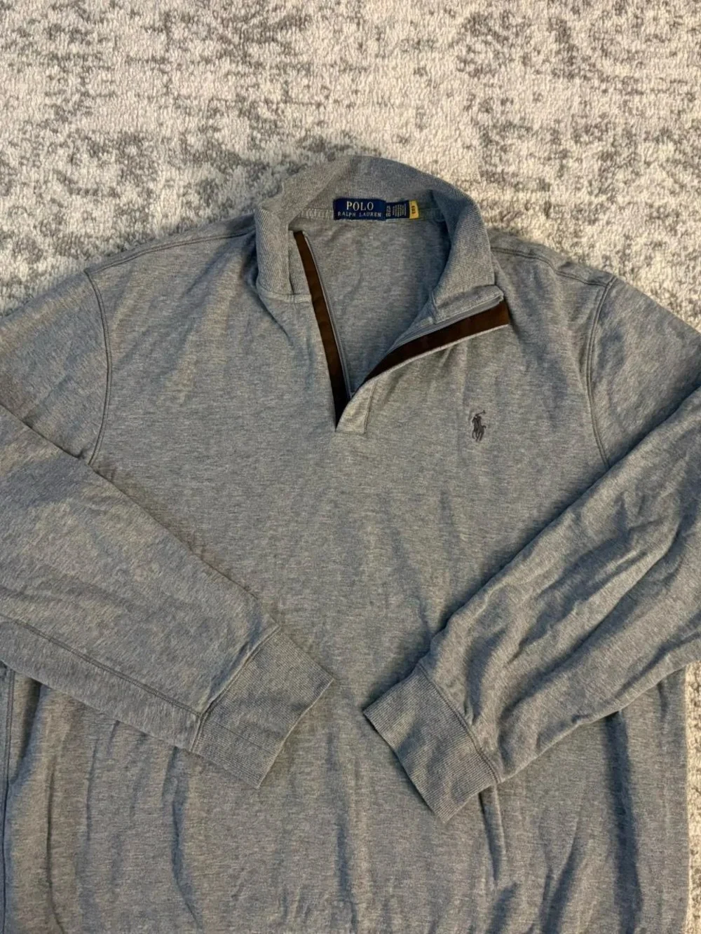 Men’s XL Polo Ralph Lauren Grey Quarter Zip Sweater